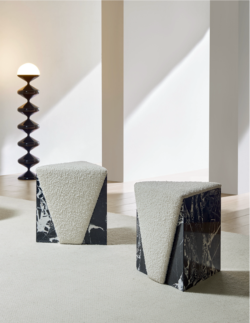 The Bellagio Marble Stool